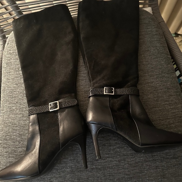 Jacques Vert unique sexy black heeled boots (never worn) European design - Picture 1 of 11